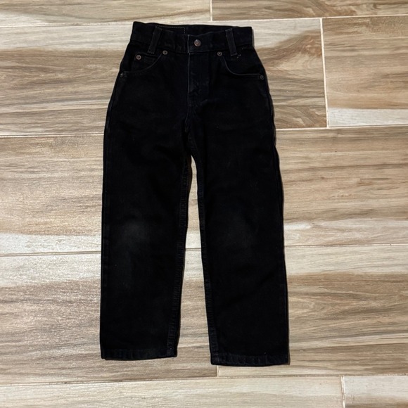 Levi's Other - Vintage 90s Little Levis 550 Relaxed Fit Slim Black Orange Tab Jeans Kids Size 6
